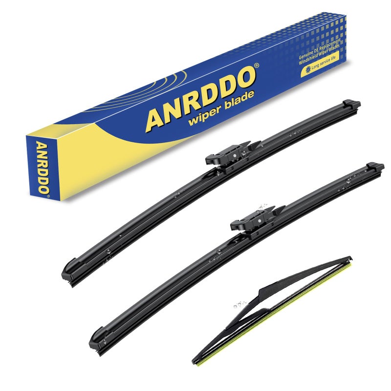 ANRDDO 3 مساحات زجاج بديلة لمرسيدس-بنز ML-Class 2006-2011 W164 ML320 ML350 ML550 ML63 2005-2012 X164 GL-Class 2006-2012 W251 R-Class شفرات مساحات أصلية 28"+21"+12" (مجموعة من 3) - Image 1